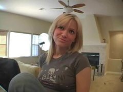 TitsCult presents: Cute girl in jeans sings for the camera