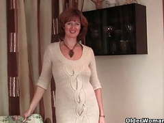 TitsCult presents: Redheaded mom plays with her nipples and pussy (compilation)