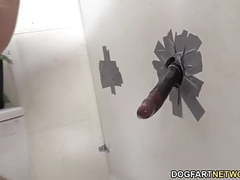 TitsCult presents: Summer carter looks for a black cock at a glory hole