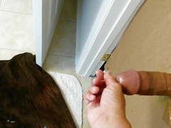 TitsCult presents: Big cock huge cumshot at the gloryhole