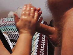TitsCult presents: Christmas olive oil handjob and blowjob part 1 of 3