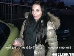 TitsCult presents: Public pickups - young czech exhibitionist fucks for cash