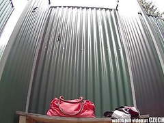 TitsCult presents: Amazing young girl shower voyeur