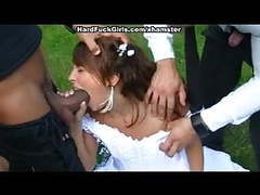 TitsCult presents: The groom the bride fucked hard in the woods