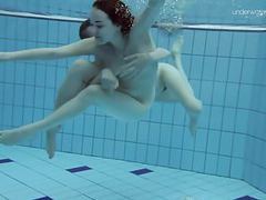 TitsCult presents: Two hot hairy beauties underwater