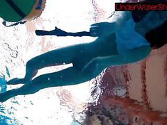 TitsCult presents: Perfect shaved teen in the pool
