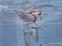 TitsCult presents: Roxalana chech in scuba diving in the pool