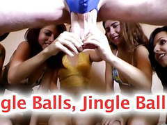 TitsCult presents: Cfnm hanging bull balls femdom