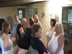 TitsCult presents: Mature bbw sluts sucking cock in group fun