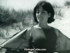 TitsCult presents: Nudist girl's day on a beach (1960s vintage)