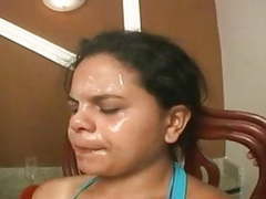 TitsCult presents: Stupid slave eats spit, snot and ass of 4 girls