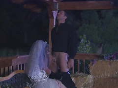 TitsCult presents: The ebony bride with firm body takes the most cum on her