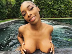 TitsCult presents: Aamazing outdoors interracial sex in the pool with hot jaymee green