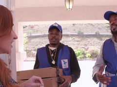 TitsCult presents: Tattooed hottie sophia locke gets banged by two black guys at once