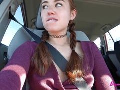 TitsCult presents: Creampied in car before coffee