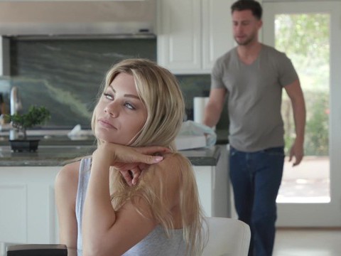 TitsCult presents: Shaved pussy blonde riley steele wears high heels to be fucked