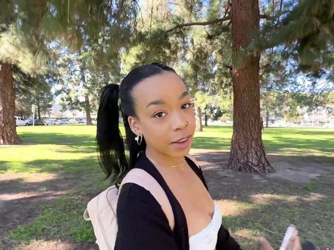 TitsCult presents: Provocative ebony freya kennedy spreads legs for a white shaft
