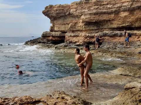 TitsCult presents: Divers watching us fuck at the beach give us some help