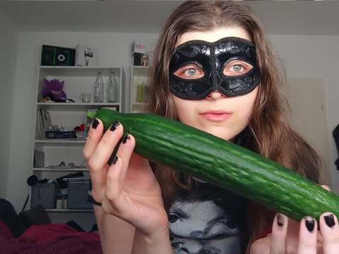 TitsCult presents: 18yo teen fucks huge cucumber!!!  small tits, shy teeny, perfect body  amateur teen