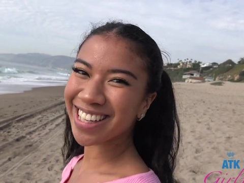 TitsCult presents: Ebony babe ameena green spreads legs to be fingered in the car