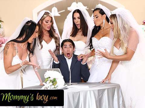 TitsCult presents: Mommy's boy - furious milf brides reverse gangbang hung wedding planner for wedding planning mistake