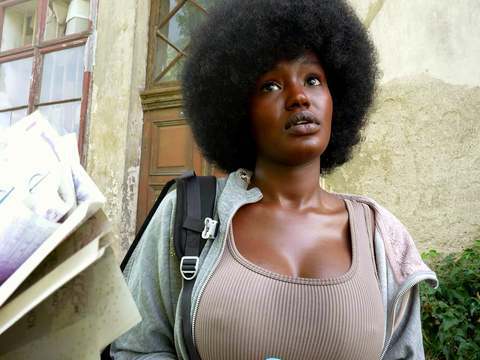 TitsCult presents: Czech streets 152: quickie with cute busty black girl