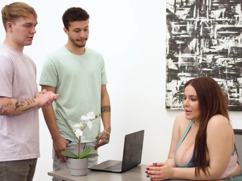 TitsCult presents: Chubby milf natasha nice massages and rides two lucky dudes