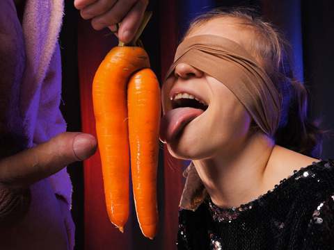 TitsCult presents: I'm very angry!! my stepbrother tricked me into sucking his dick with the help of taste game - xsanyany
