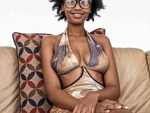 TitsCult presents: Big tits nubian teen giving porducer sloppy deepthroat at amateur casting!
