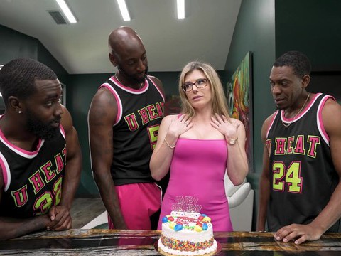 TitsCult presents: Interracial gangbang with a horny blonde babe - cory chase