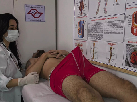 TitsCult presents: Nurse gets excited by patient's erection