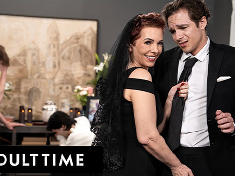TitsCult presents: Adult time - horny tattooed gilf ruby lynne caught fucking big dick stud during her hubby's funeral!