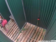 TitsCult presents: Amazing young girl shower voyeur