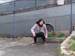 TitsCult presents: Girl has to piss badly so she goes in public