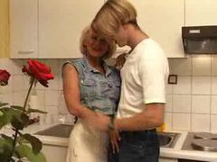 TitsCult presents: Fucking his busty aunt in the kitchen