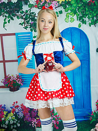 TitsCult presents: This tiny titted blonde beauty has plenty of fun with showing her perfectly round booty and her tiny pair of tits