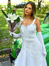 TitsCult presents: Naughty bride Rebecca Volpetti takes a photographer assistant's stiff dick