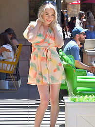 TitsCult presents: Slim american blonde Scarlett Hampton masturbates in a backyard