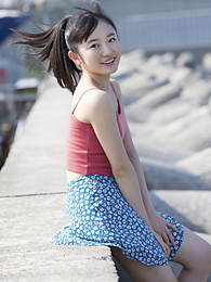 TitsCult presents: Asian teen Chisaki Morito demonstrates her tiny tits and demonstrates her exposed body outdoors