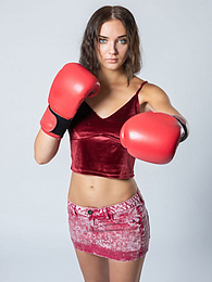 TitsCult presents: Sexy Ukrainian belle Oxana Chic strips off her clothes and poses nude in a gym